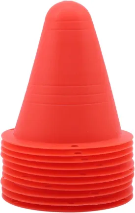 10pcs 3 Inch Plastic Sports Training Cones, Field Marker Roller Skating Cones Basketball Football Activity Events Props,Red