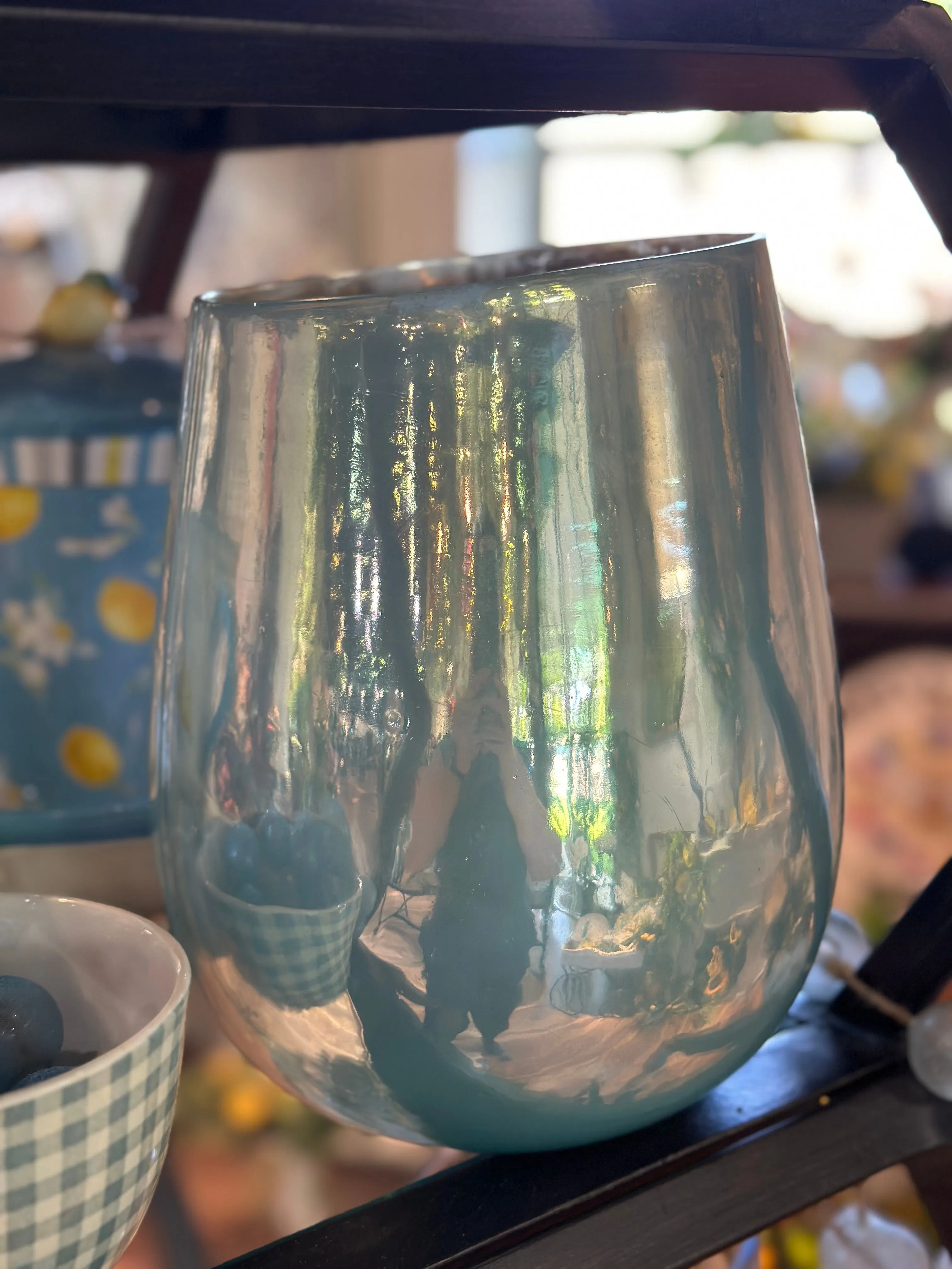 10" Ird Blue Vase