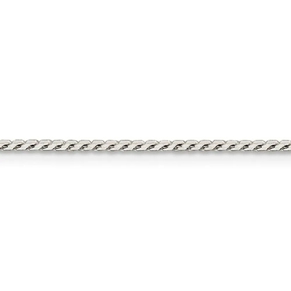 1.25mm Sterling Silver Solid Round Franco Chain Necklace