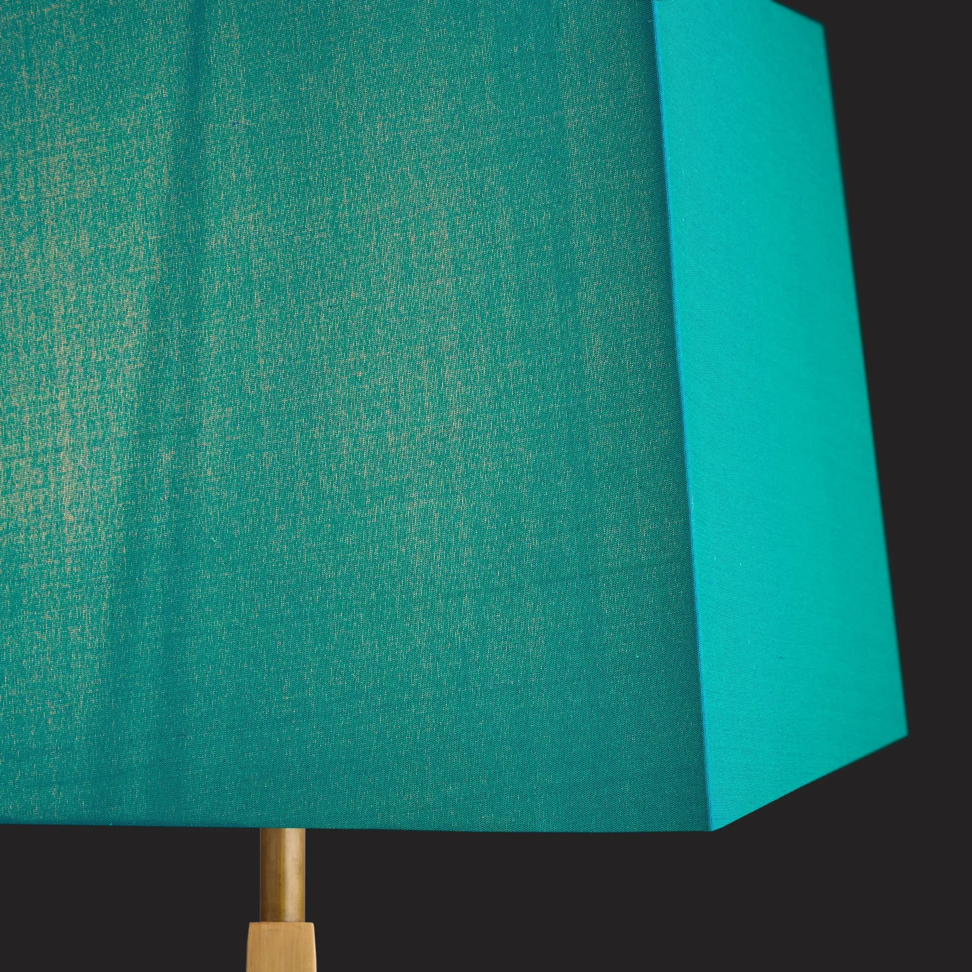 13cm tapered square lampshade in peacock dupion silk