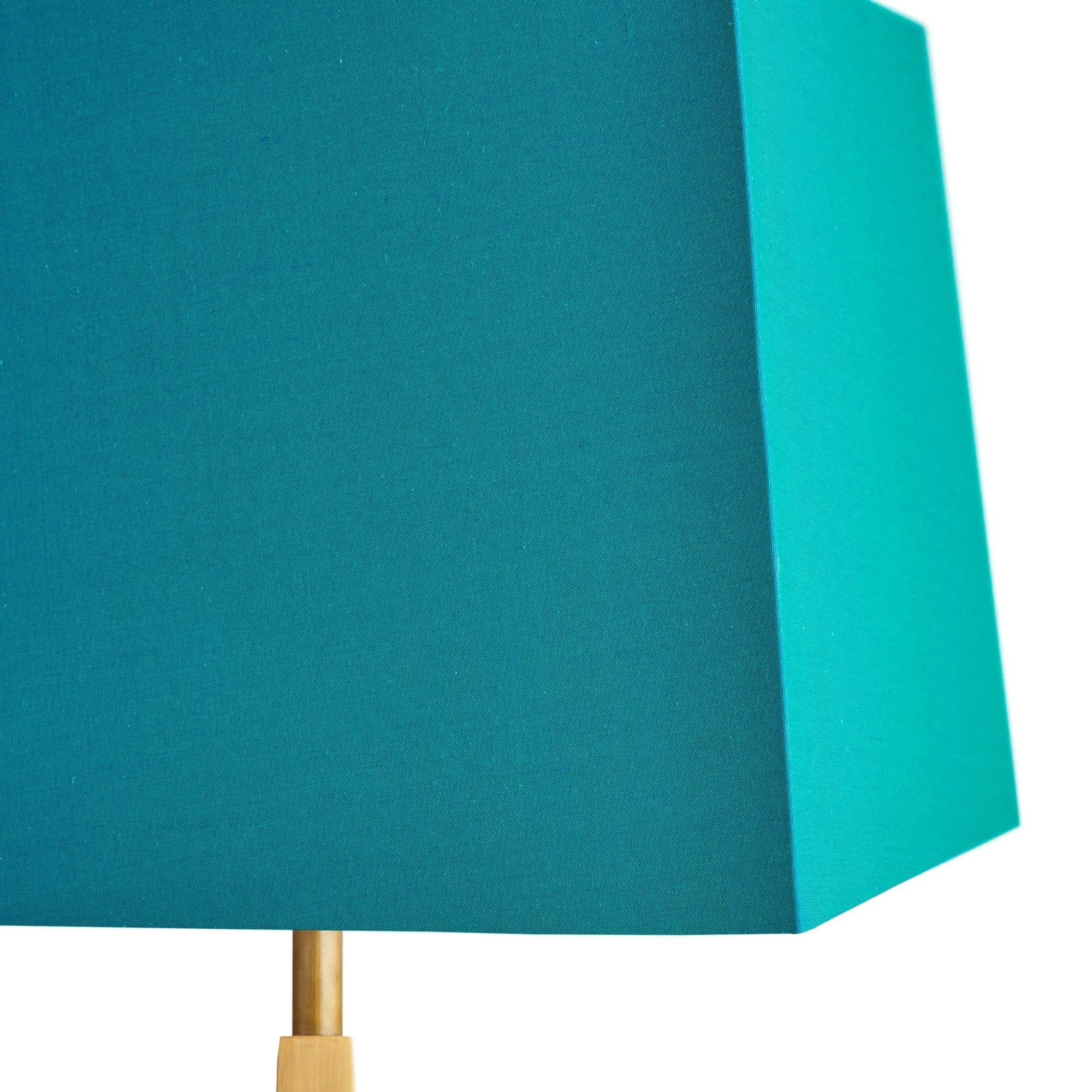 13cm tapered square lampshade in peacock dupion silk