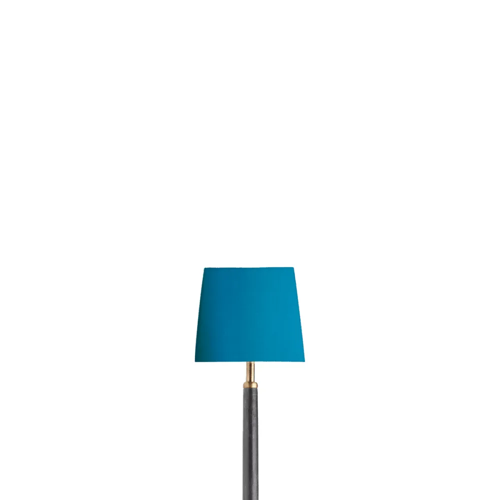 13cm tapered square lampshade in peacock dupion silk