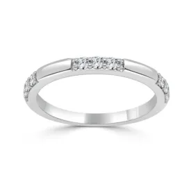 14k Diamond High Polish Wedding Band
