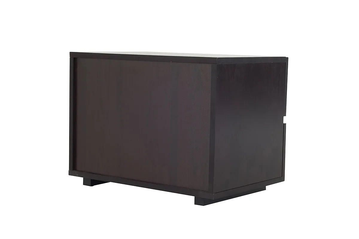 18' Wenge Veneer And Mdf Nightstand By Homeroots