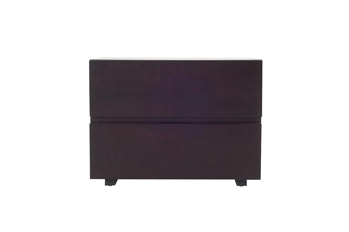 18' Wenge Veneer And Mdf Nightstand By Homeroots