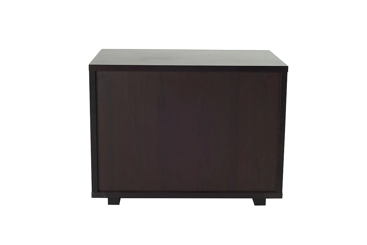 18' Wenge Veneer And Mdf Nightstand By Homeroots