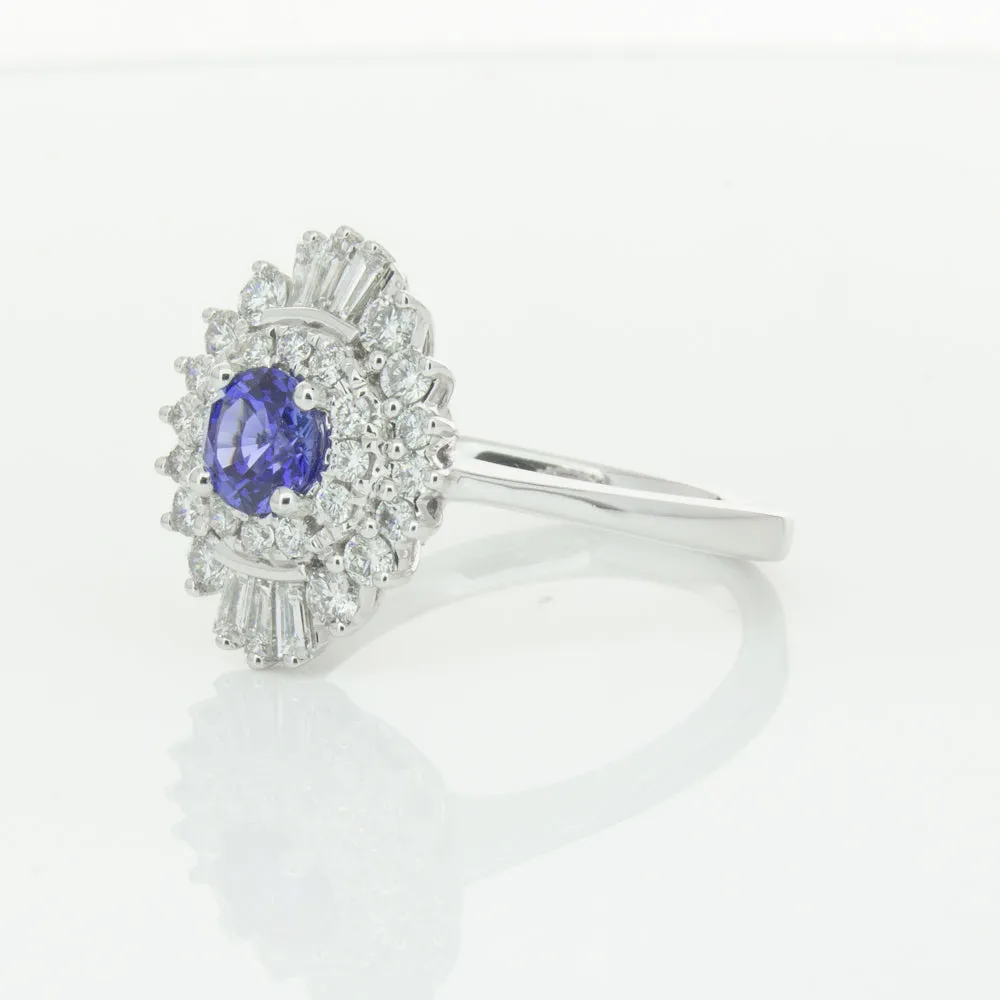 18ct White Gold .74ct Sapphire & Diamond Kira Ring