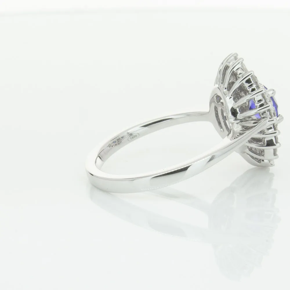 18ct White Gold .74ct Sapphire & Diamond Kira Ring