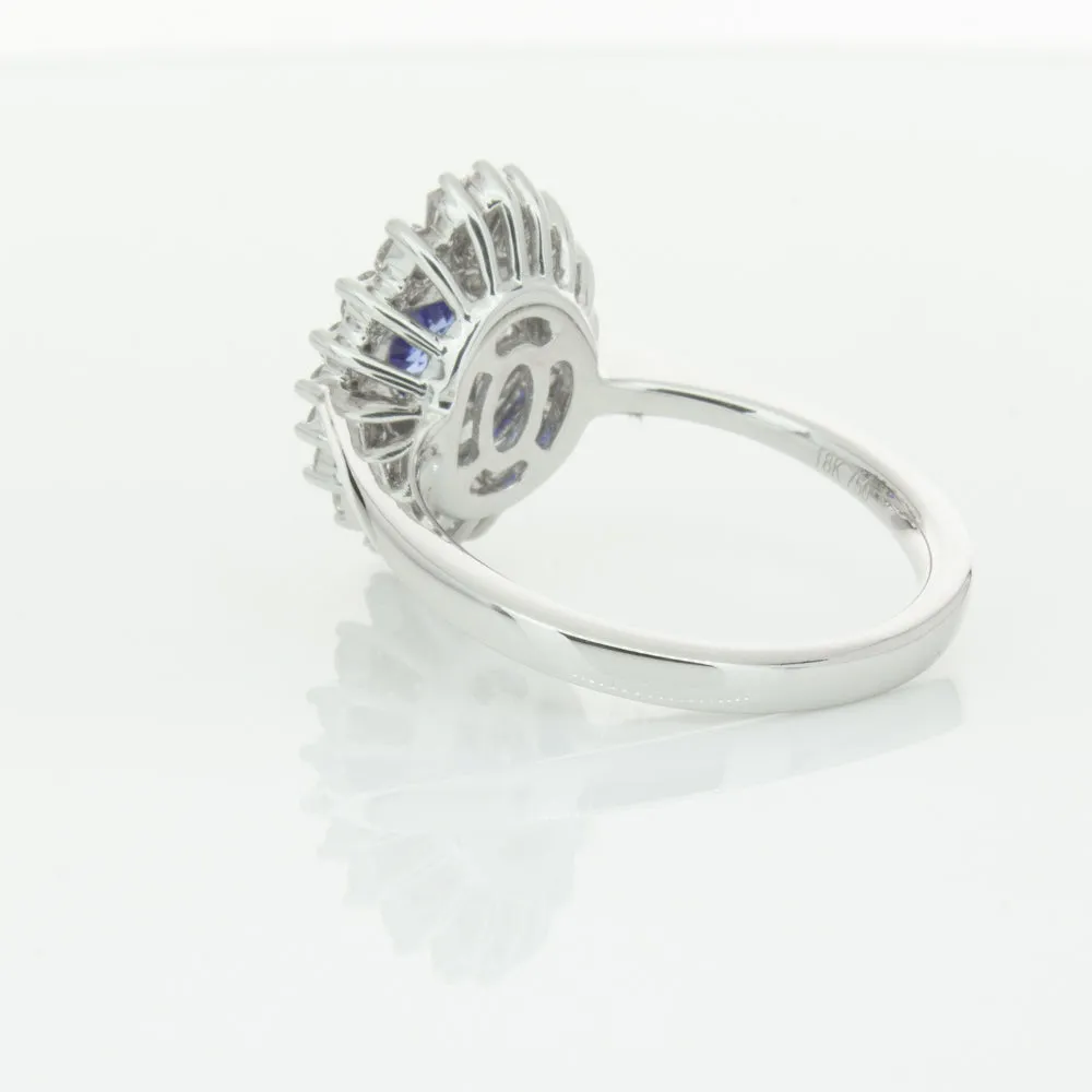 18ct White Gold .74ct Sapphire & Diamond Kira Ring