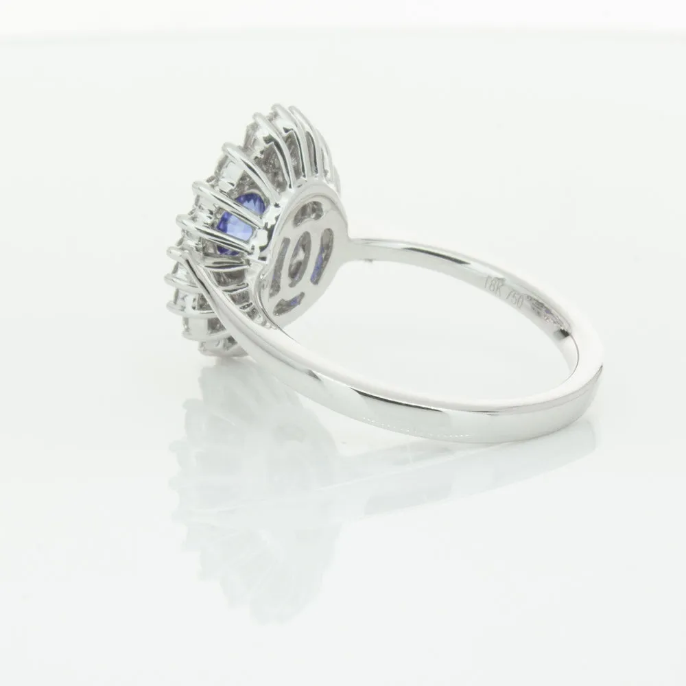 18ct White Gold .74ct Sapphire & Diamond Kira Ring