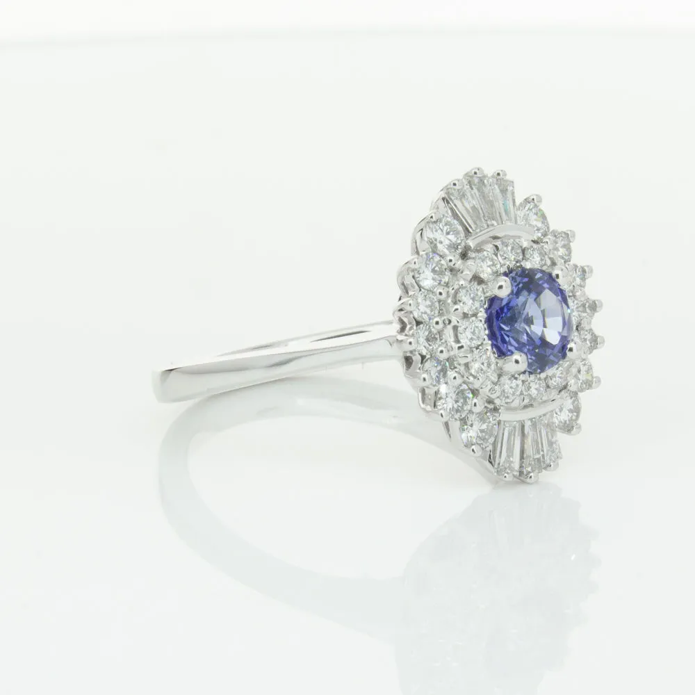 18ct White Gold .74ct Sapphire & Diamond Kira Ring