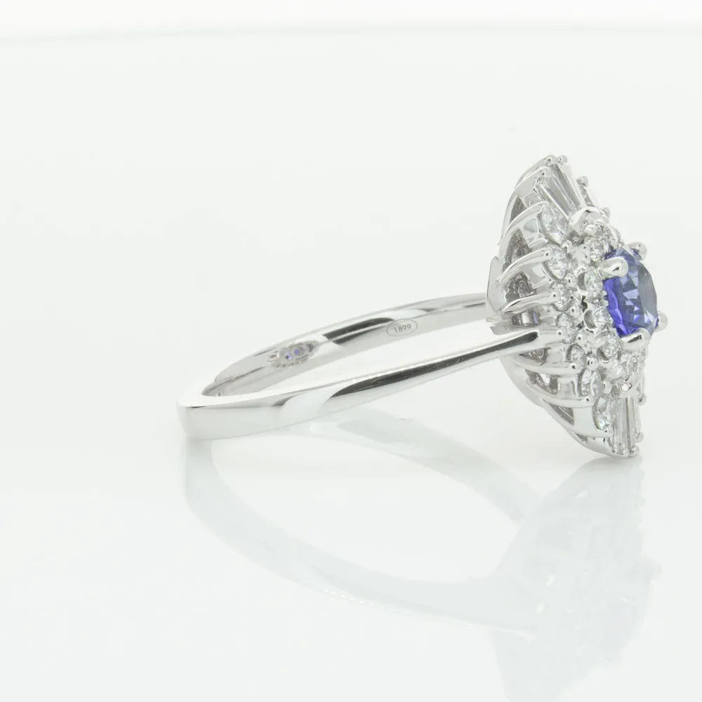 18ct White Gold .74ct Sapphire & Diamond Kira Ring