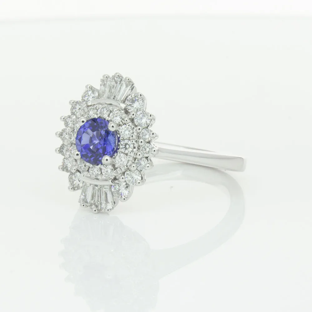 18ct White Gold .74ct Sapphire & Diamond Kira Ring