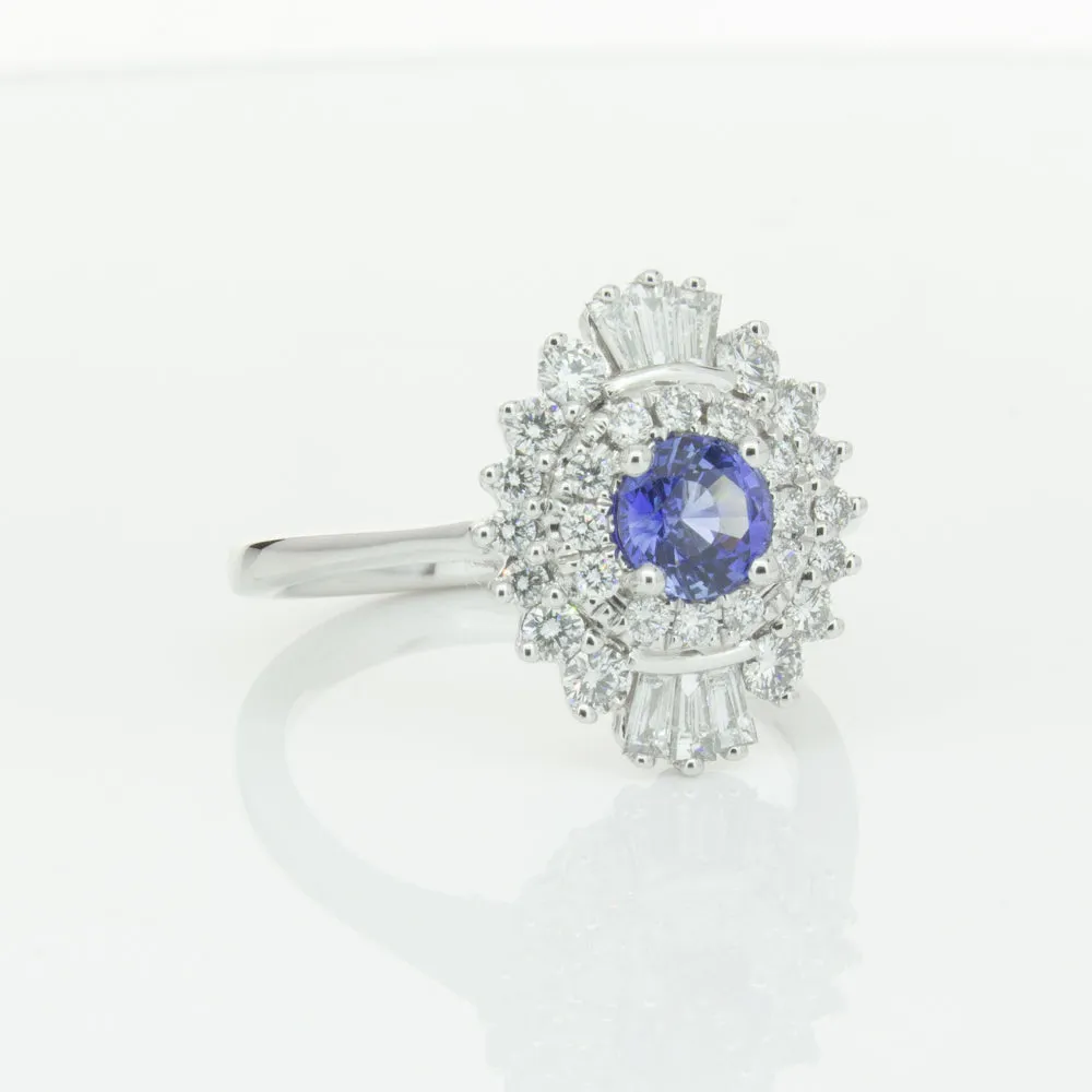 18ct White Gold .74ct Sapphire & Diamond Kira Ring