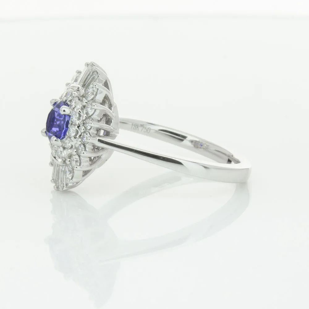 18ct White Gold .74ct Sapphire & Diamond Kira Ring