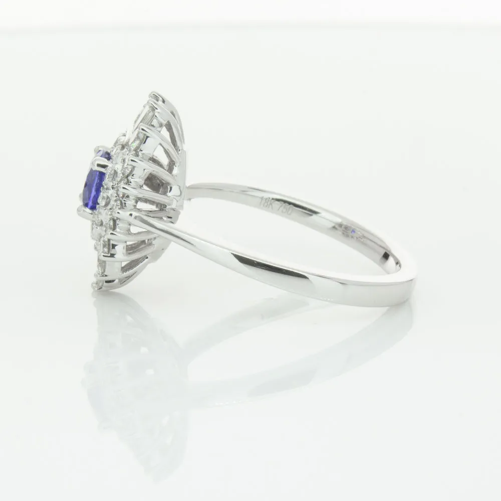 18ct White Gold .74ct Sapphire & Diamond Kira Ring