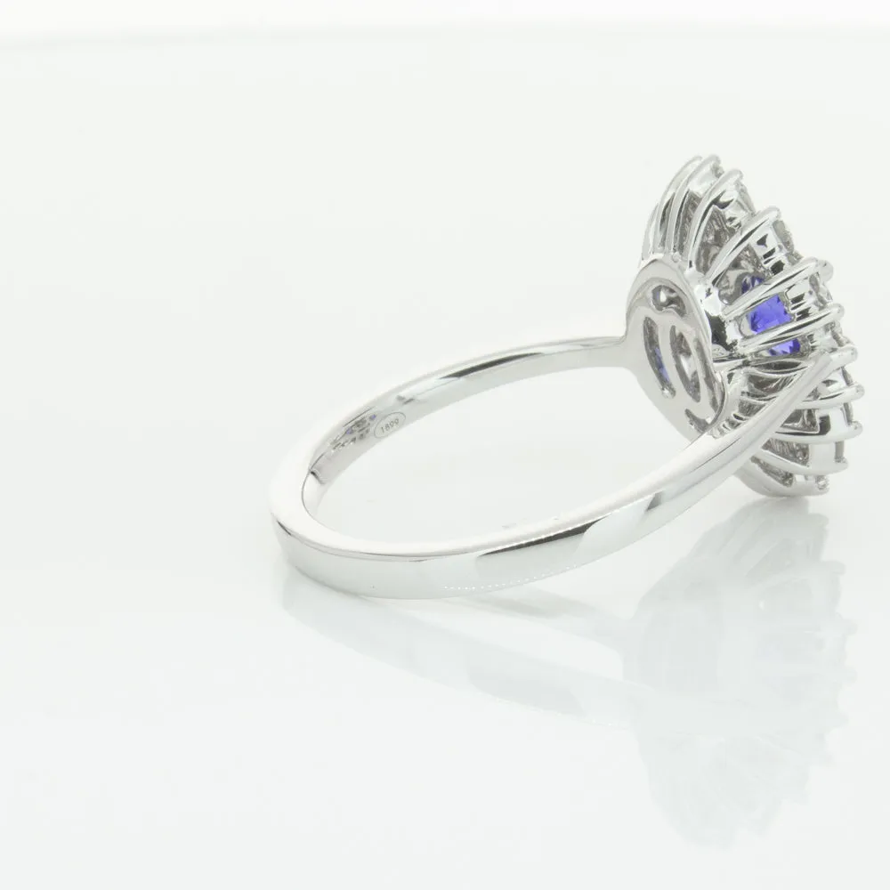 18ct White Gold .74ct Sapphire & Diamond Kira Ring