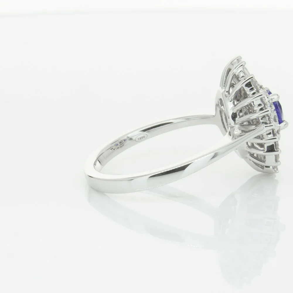 18ct White Gold .74ct Sapphire & Diamond Kira Ring