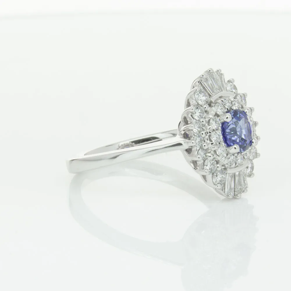 18ct White Gold .74ct Sapphire & Diamond Kira Ring
