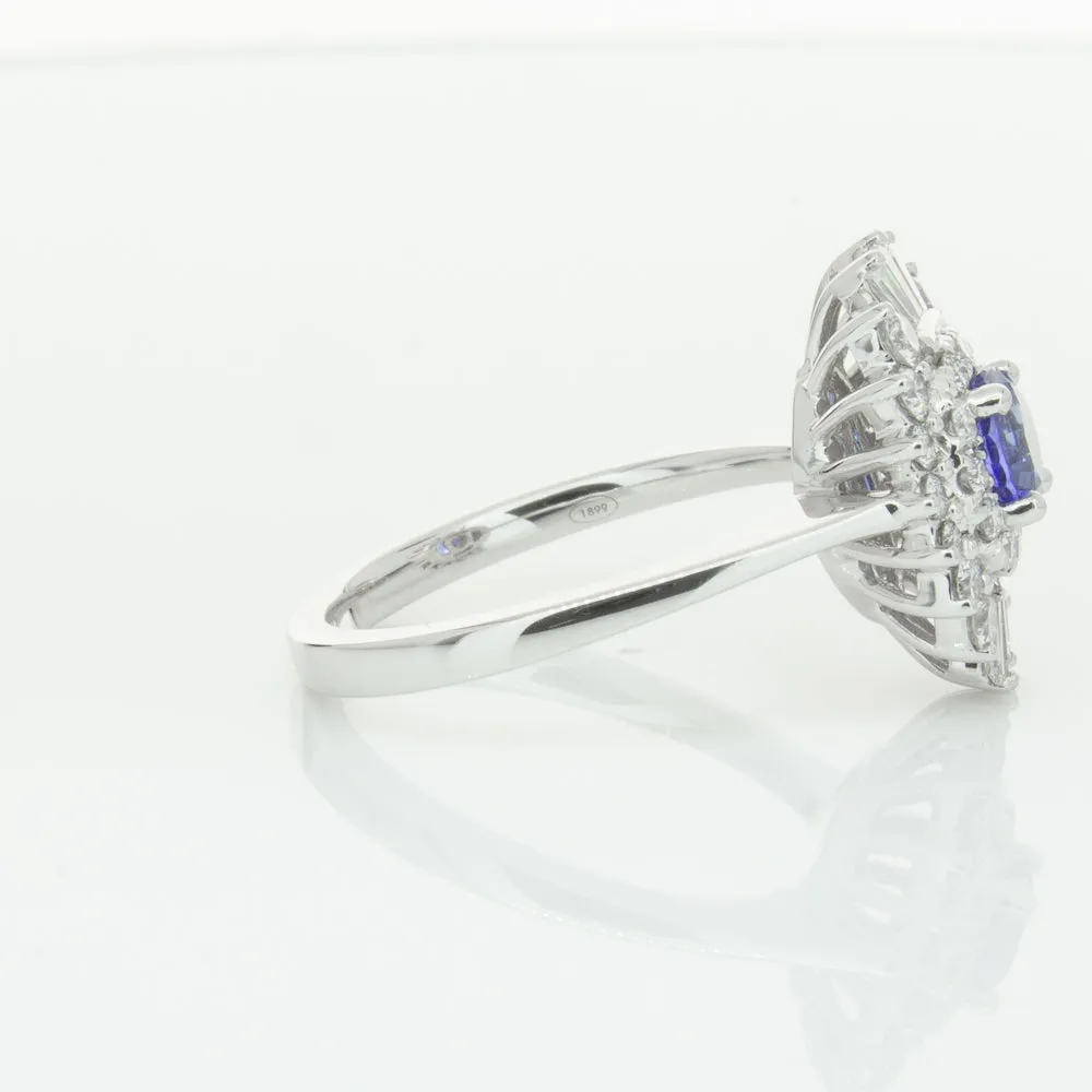 18ct White Gold .74ct Sapphire & Diamond Kira Ring