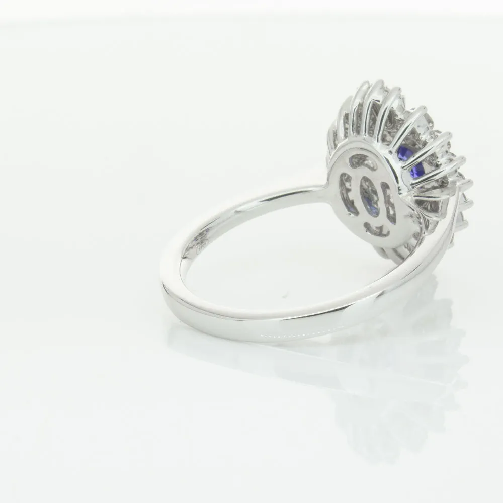 18ct White Gold .74ct Sapphire & Diamond Kira Ring