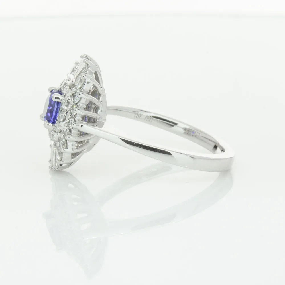 18ct White Gold .74ct Sapphire & Diamond Kira Ring