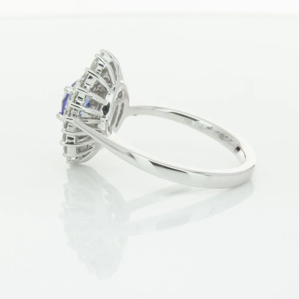 18ct White Gold .74ct Sapphire & Diamond Kira Ring