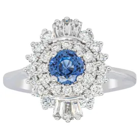 18ct White Gold .74ct Sapphire & Diamond Kira Ring