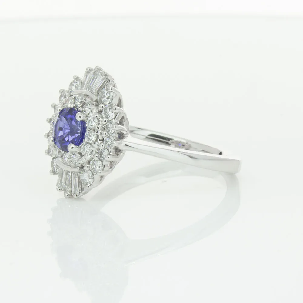 18ct White Gold .74ct Sapphire & Diamond Kira Ring