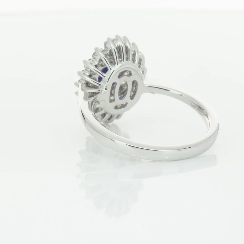 18ct White Gold .74ct Sapphire & Diamond Kira Ring