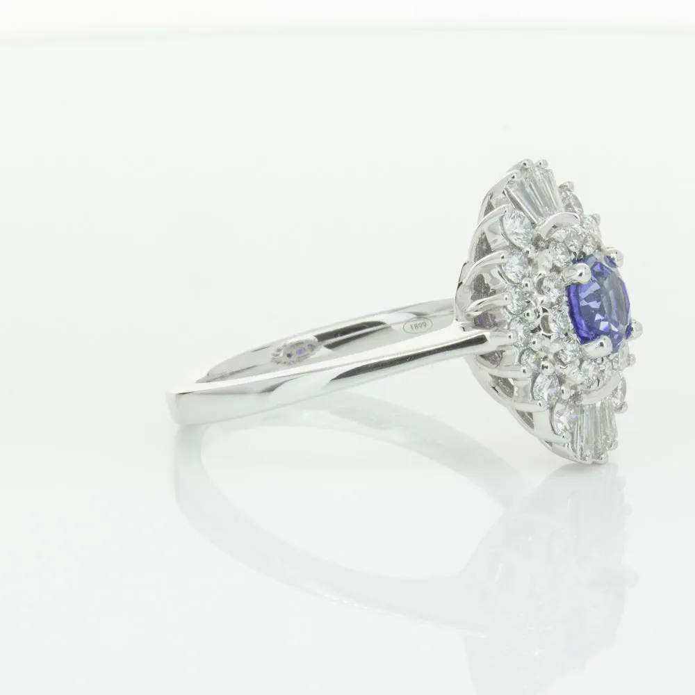 18ct White Gold .74ct Sapphire & Diamond Kira Ring