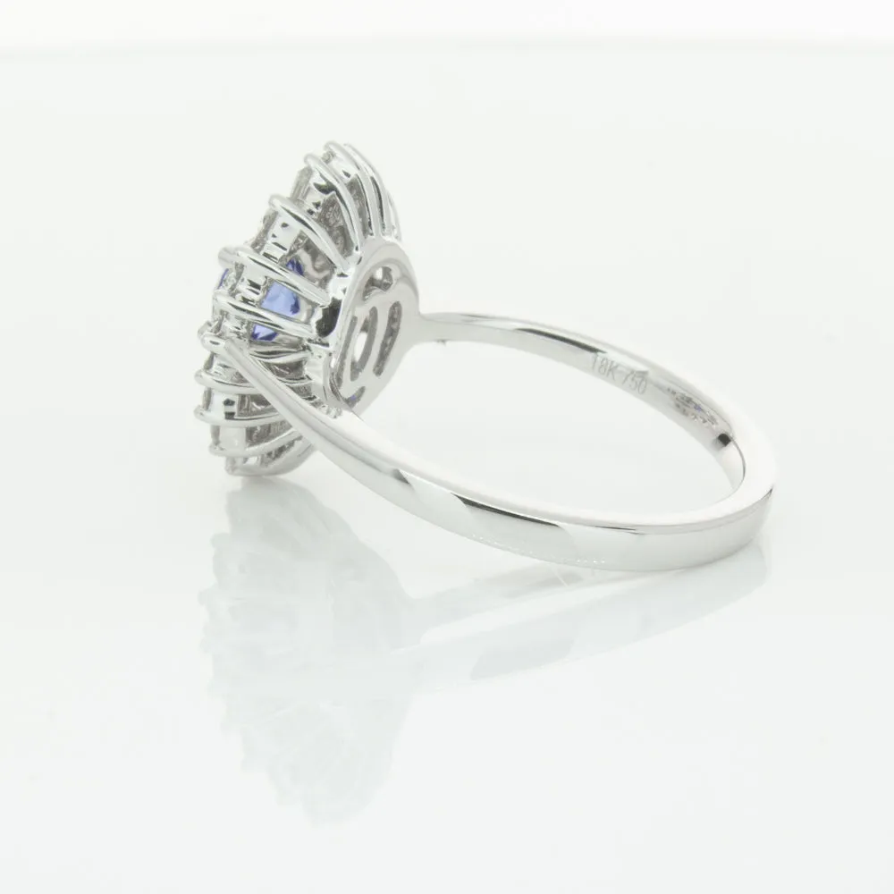 18ct White Gold .74ct Sapphire & Diamond Kira Ring