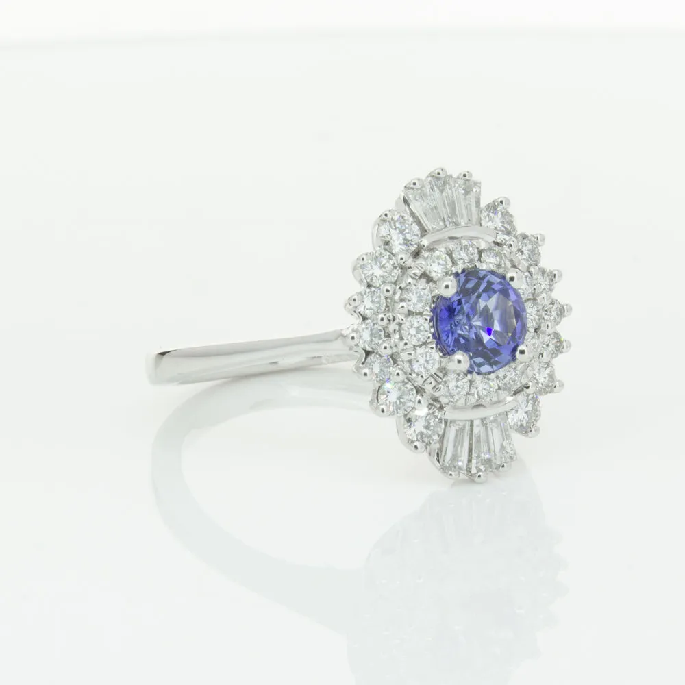 18ct White Gold .74ct Sapphire & Diamond Kira Ring