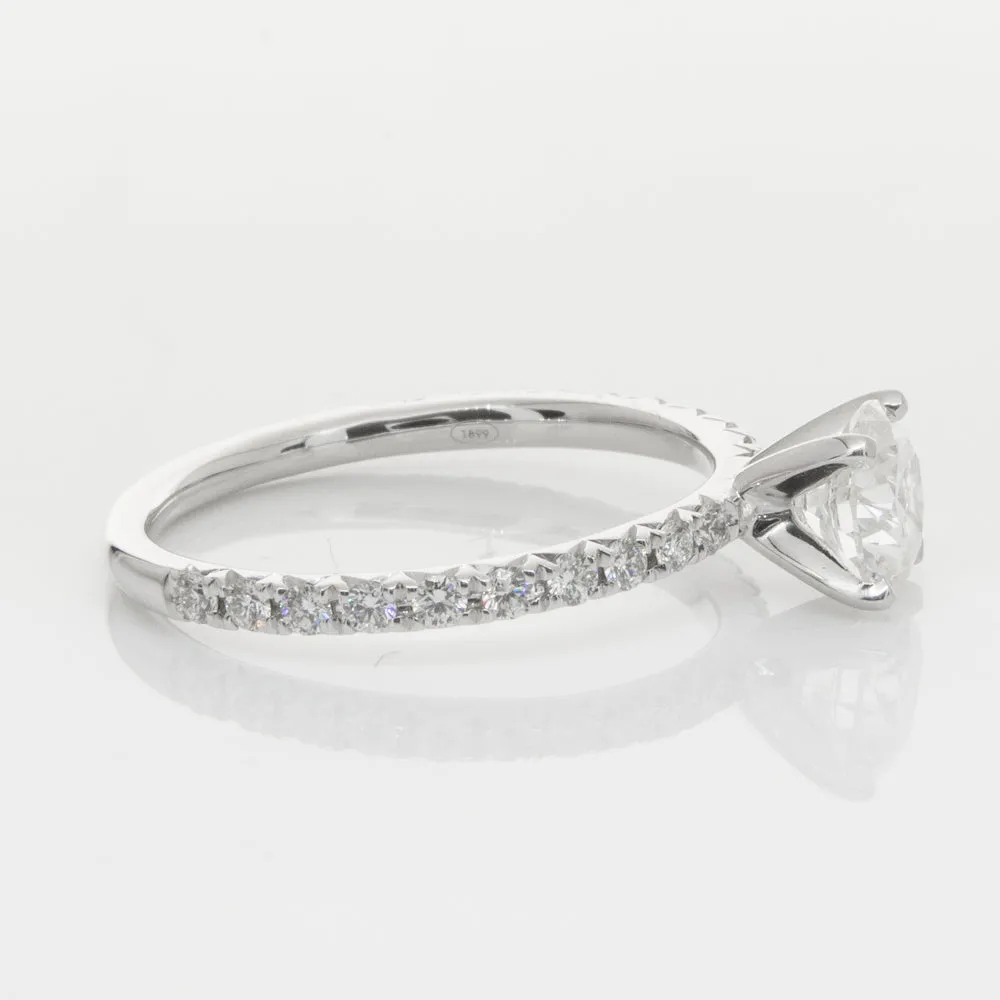 18ct White Gold .80ct Diamond Comet Ring
