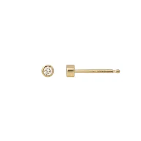 2 mm gemstone 14k gold studs