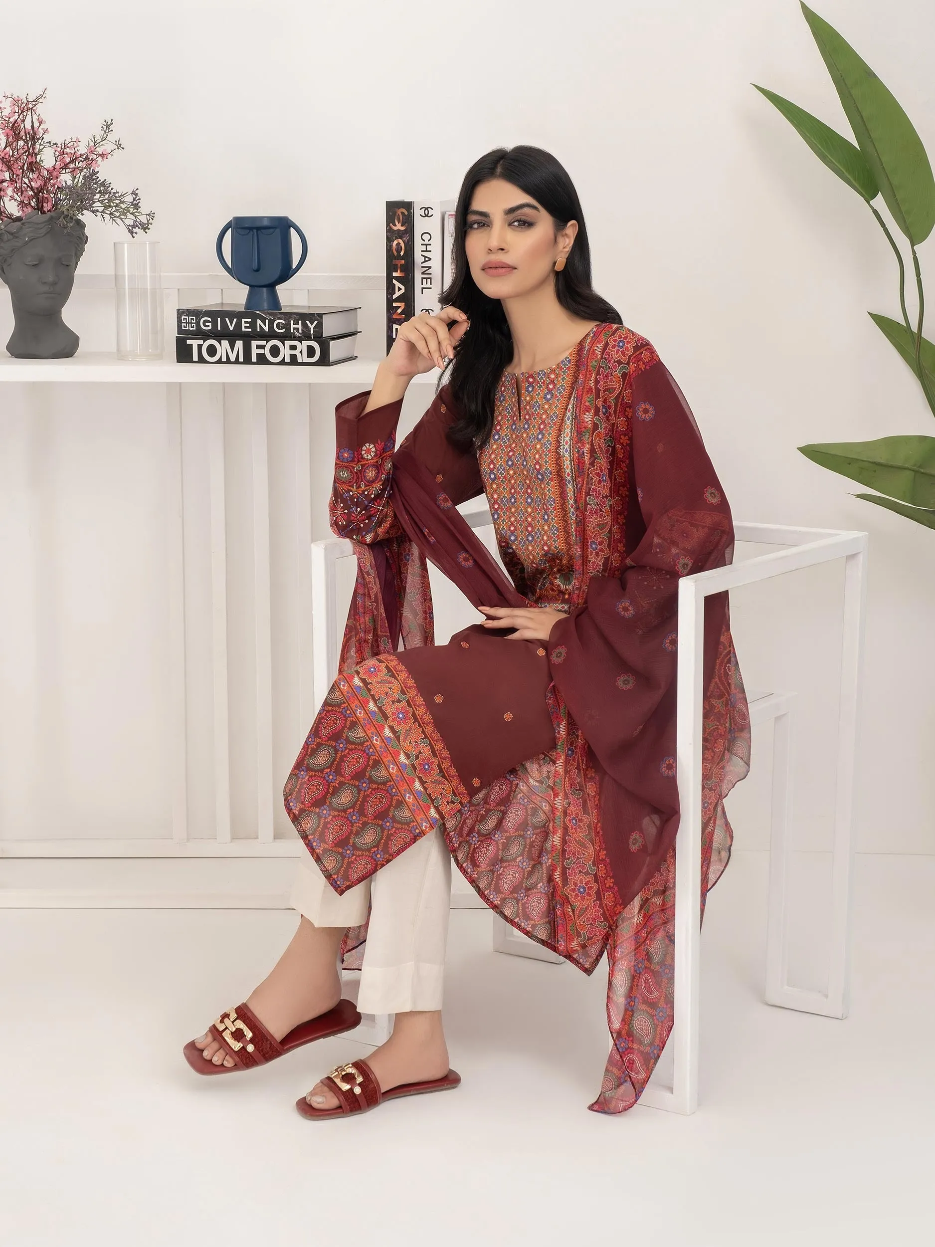 2 Piece Lawn Suit-Printed (Unstitched) REPLACE PHOTOS