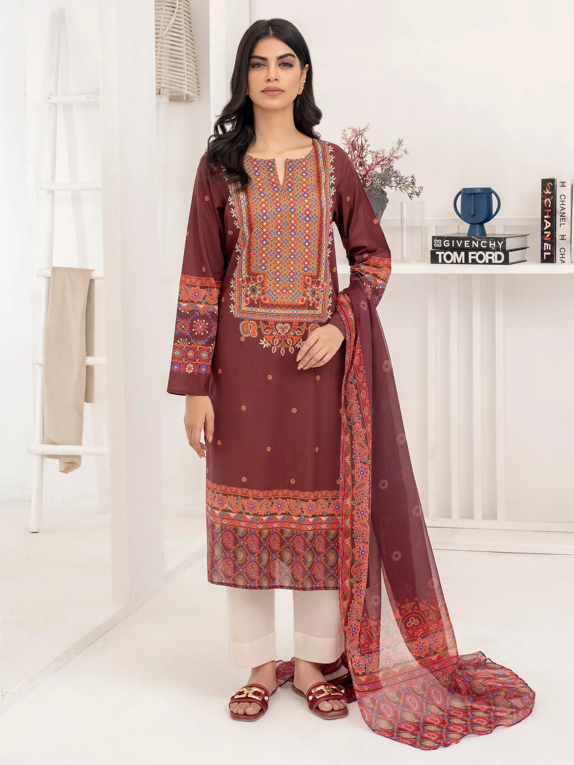 2 Piece Lawn Suit-Printed (Unstitched) REPLACE PHOTOS