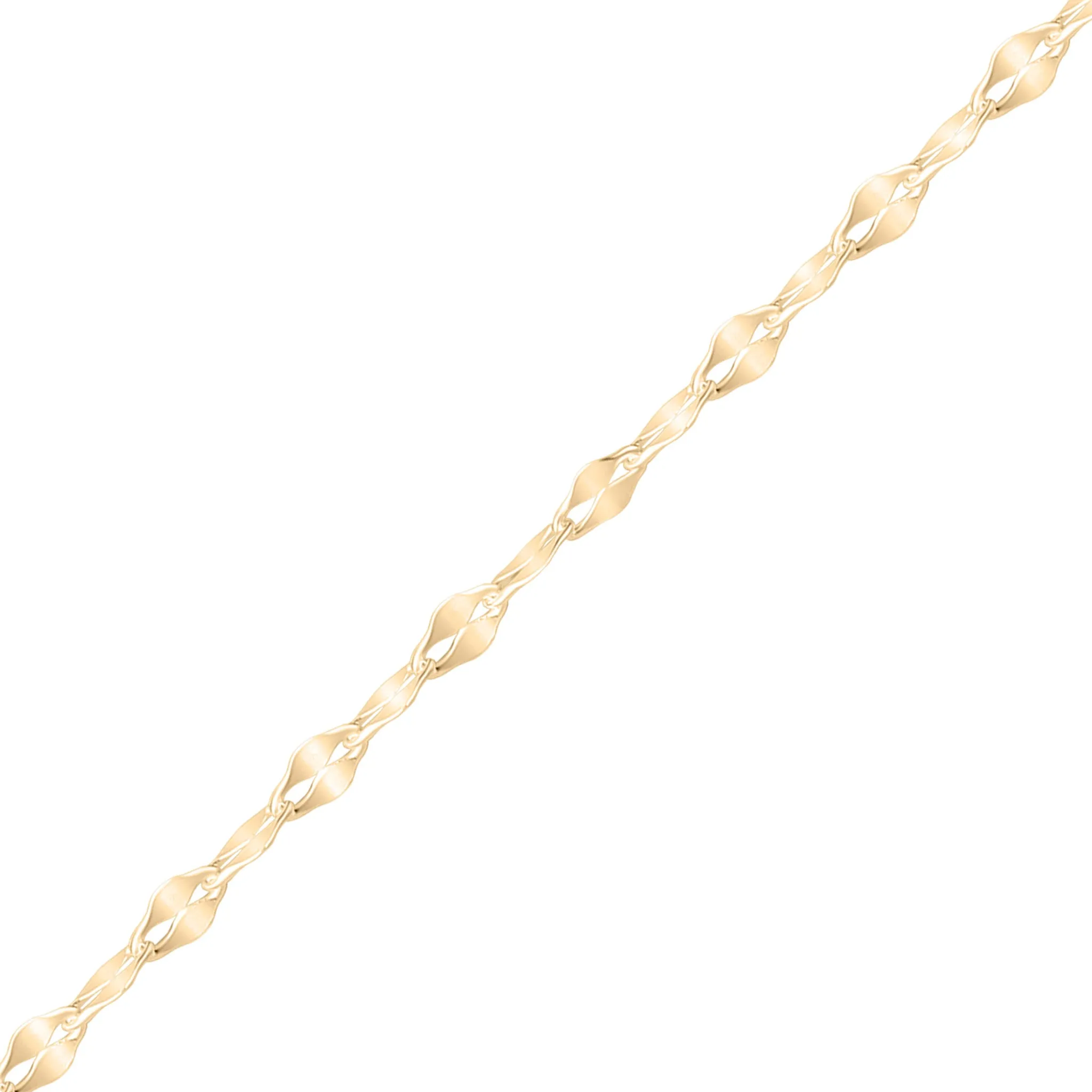 2.0 mm Lip Chain 14K Gold Plated .925 Sterling Silver Permanent Jewelry Chain - By the Foot / PMJ0022