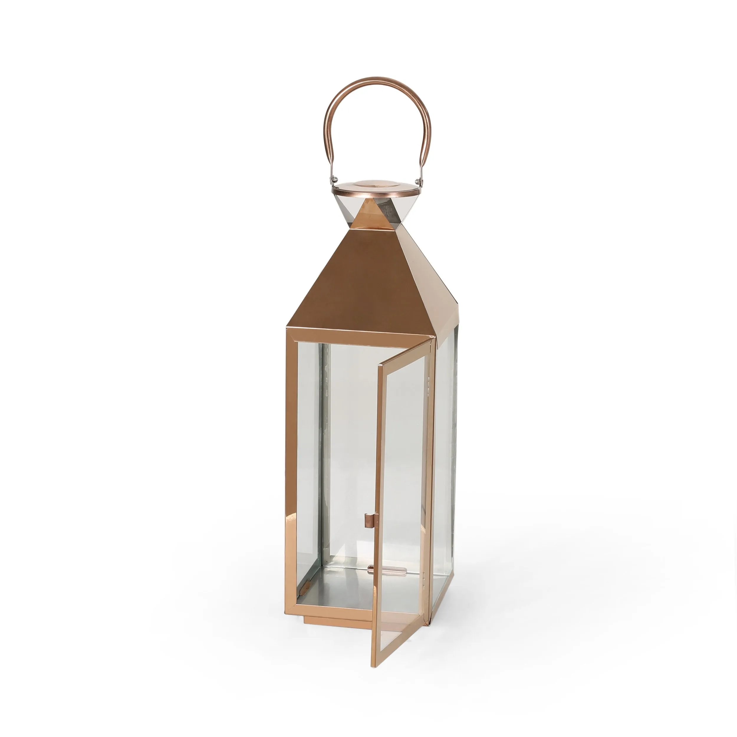 22" Modern Stainless Steel Lantern - NH772013
