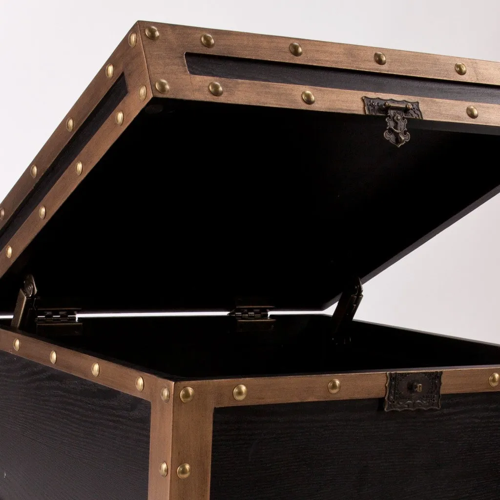 23" Black Manufactured Wood And Iron Square End Table By Homeroots