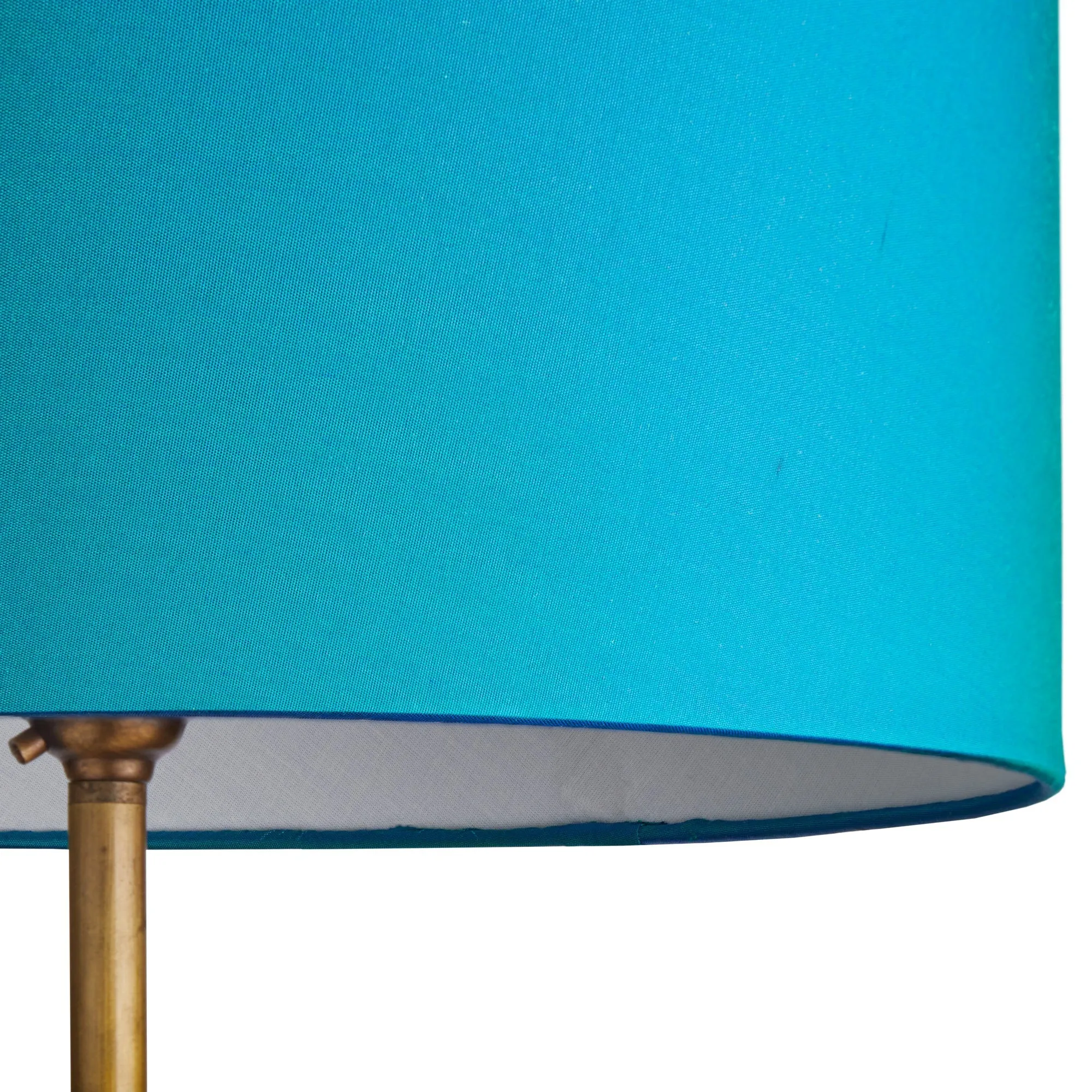 25cm drum lampshade in peacock dupion silk
