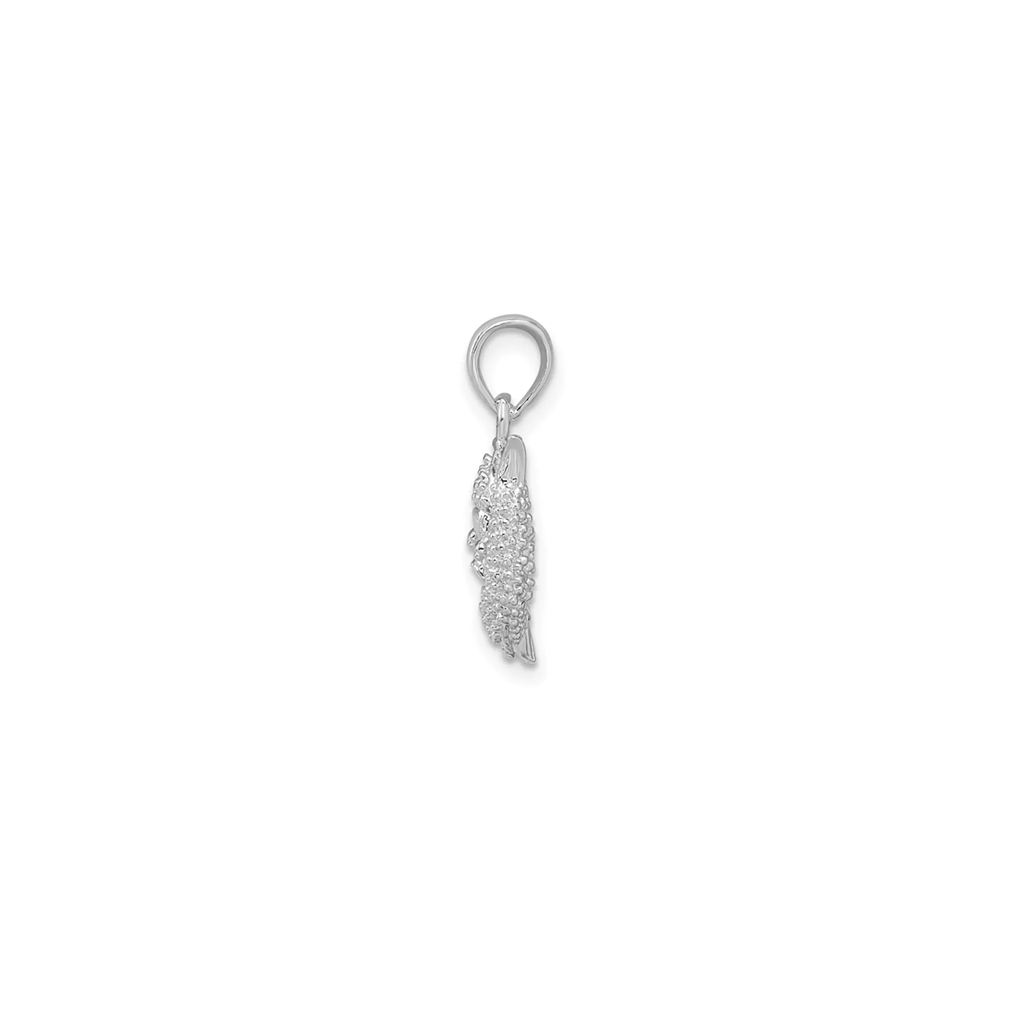 3-D Antique-Finish Pisces Zodiac Pendant (Silver)