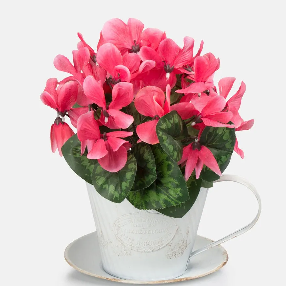 30cm Artificial Cyclamen Plant - Mixed Colours