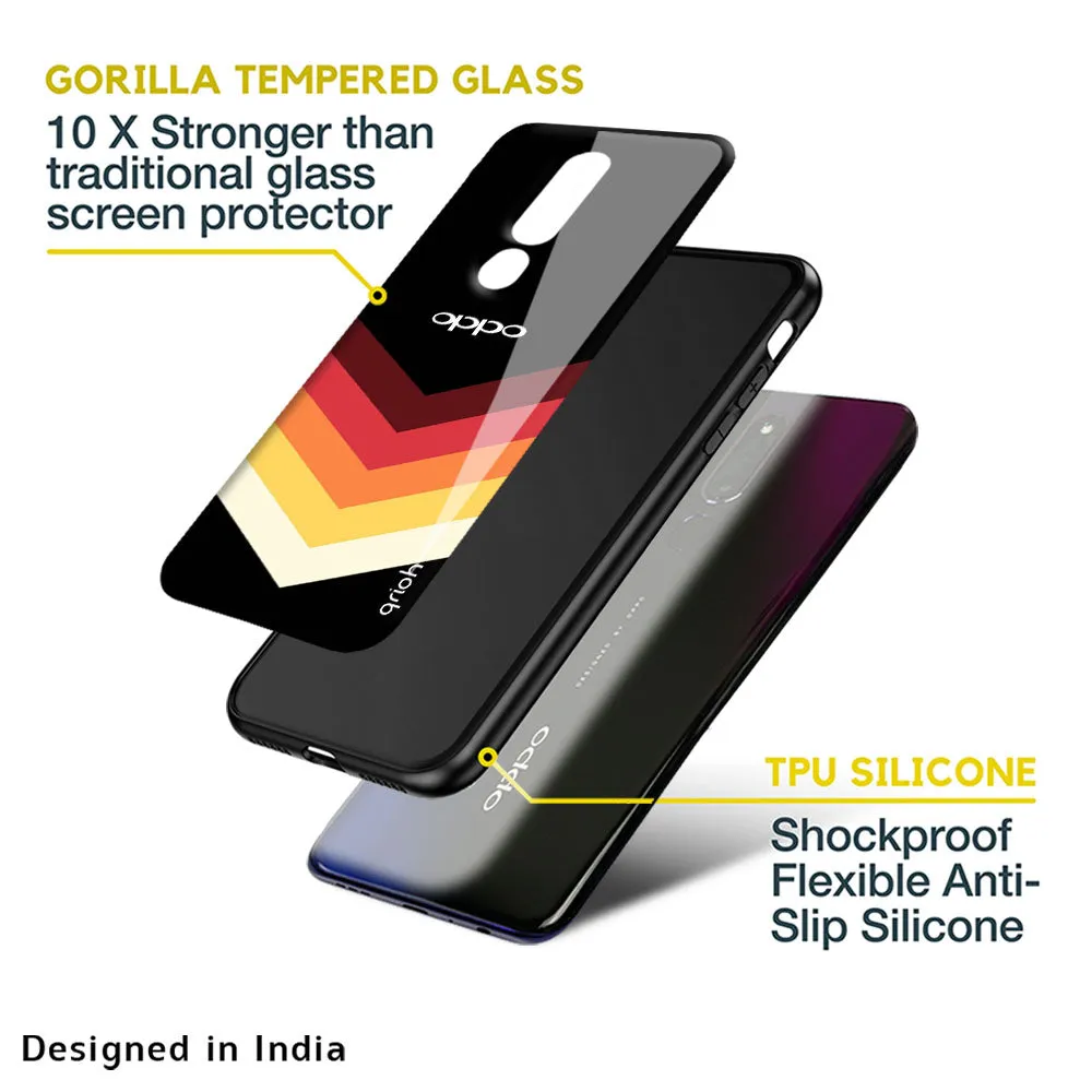 Abstract Arrow Pattern Glass Case For Oppo K10 5G