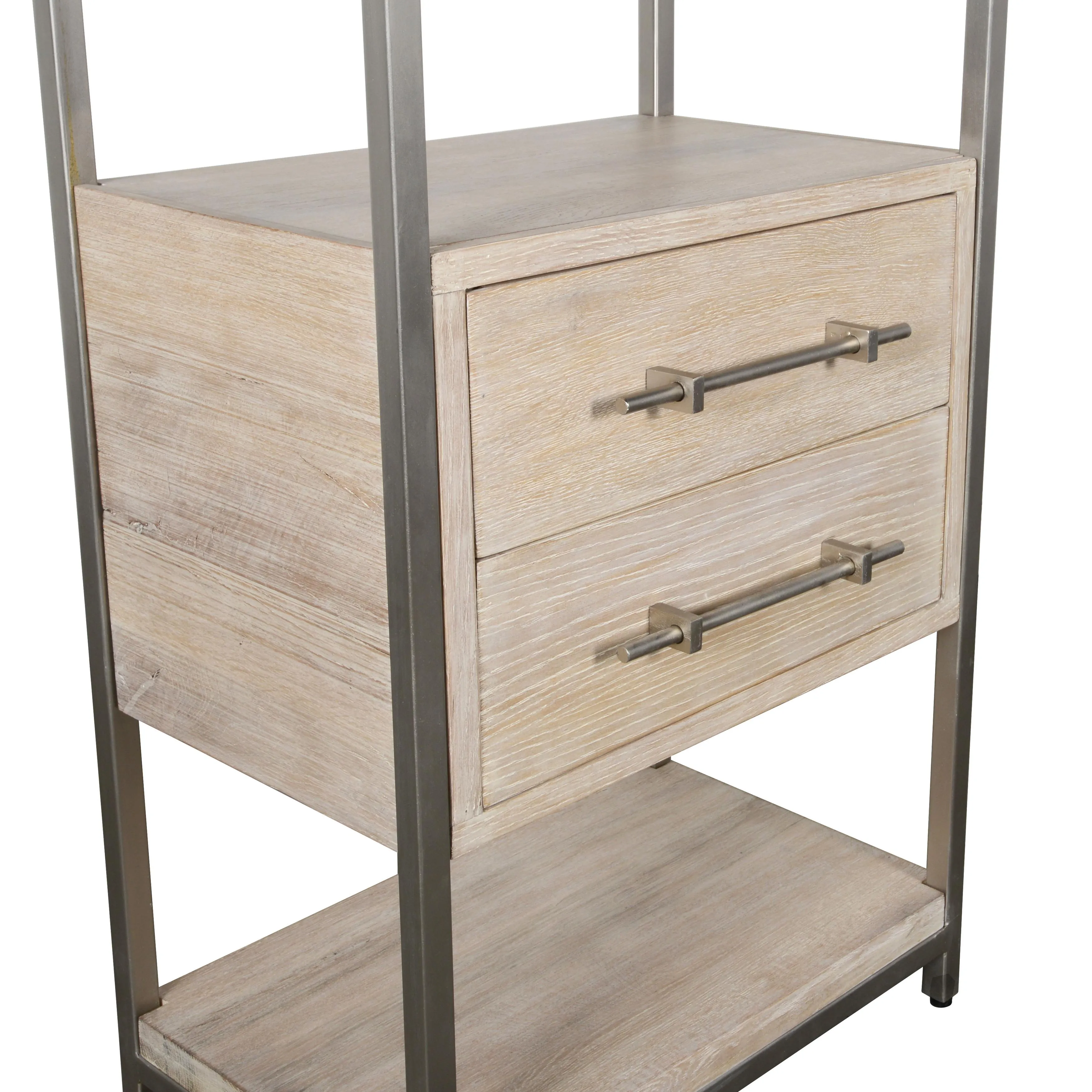 Adele 84" White Wash Book Case