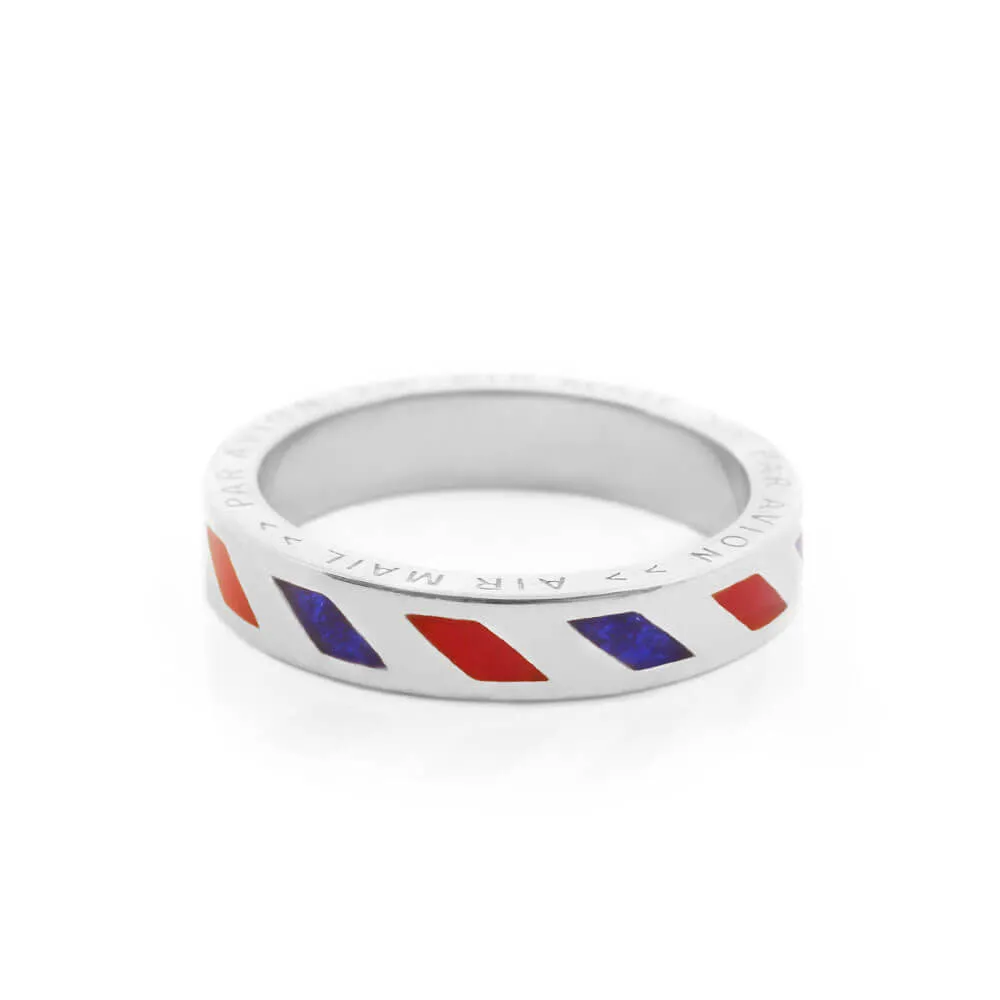 Air Mail Ring, Standard, Silver