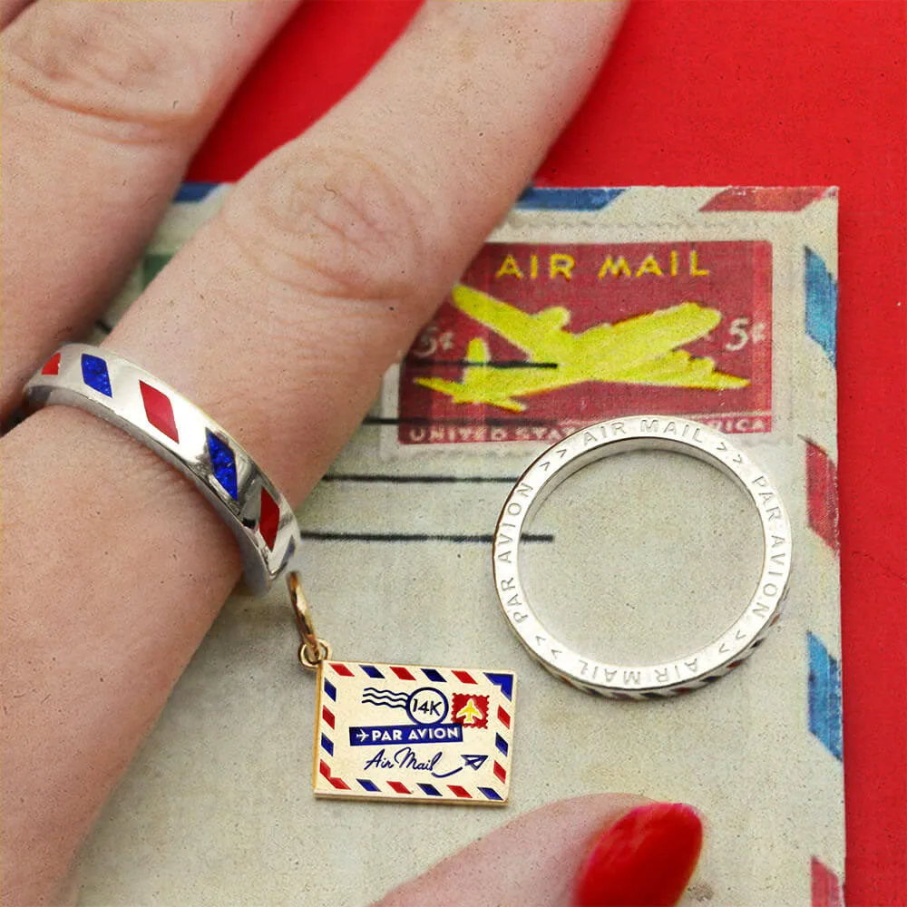 Air Mail Ring, Standard, Silver