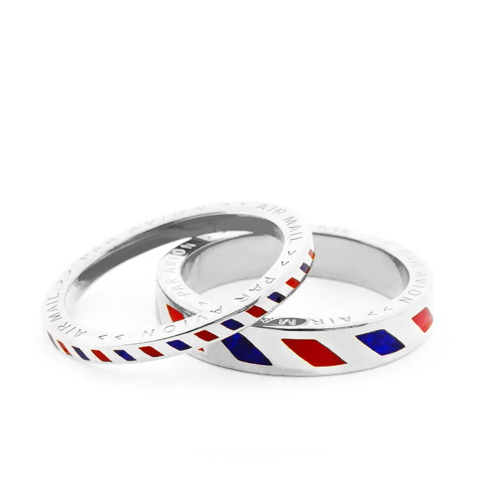 Air Mail Ring, Standard, Silver