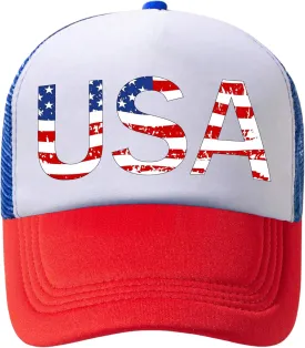 American Flag Hat USA Hat 4th of July Trucker Hats for Women Men Patriotic US Baseball Cap