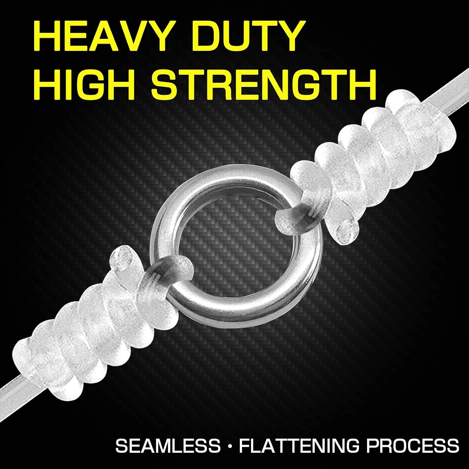 AMYSPORTS High Strength Solid Ring Fishing Lure Connector Fishing Rings Kit Line Saltwater Solid Ring Fishing Freshwater Loop